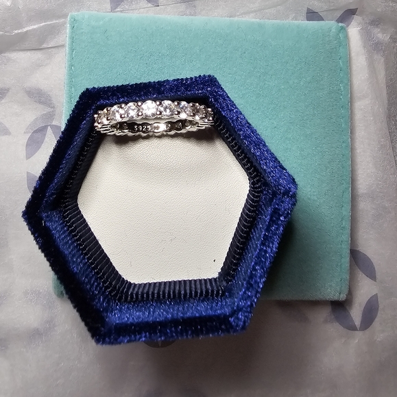 sterling silver Jewelry - Sterling Silver .925 Cubic Zirconia Eternity Ring Band